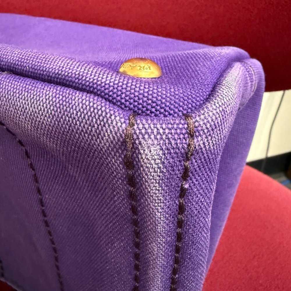 Prada Purple Canvas Tote Bag - Picture 10 of 14